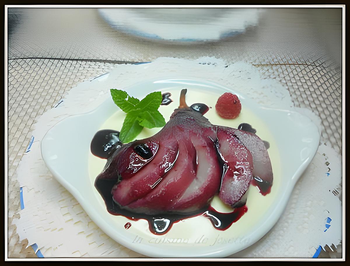 recette panna cotta a la vanille et poires au vin rouge