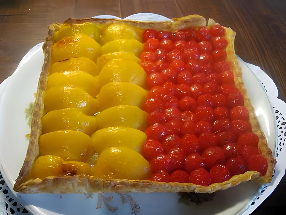 recette Tarte aux  2 fruits.