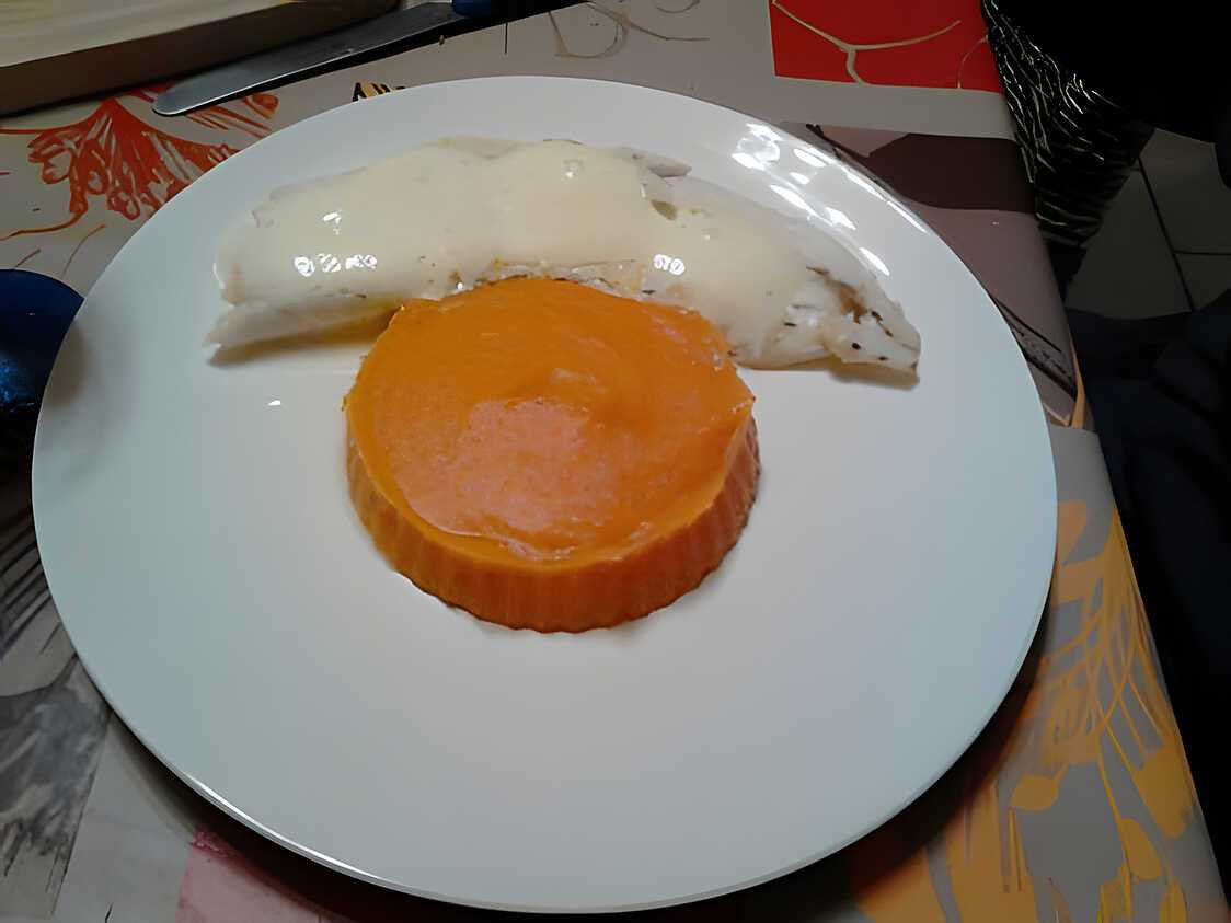 Recette de Filet de maigre purée de carotte pomme de terre et espuma
