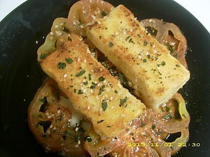 recette caprice des dieux panés sur son lit de coeurs de boeuf poelées aux sésames
