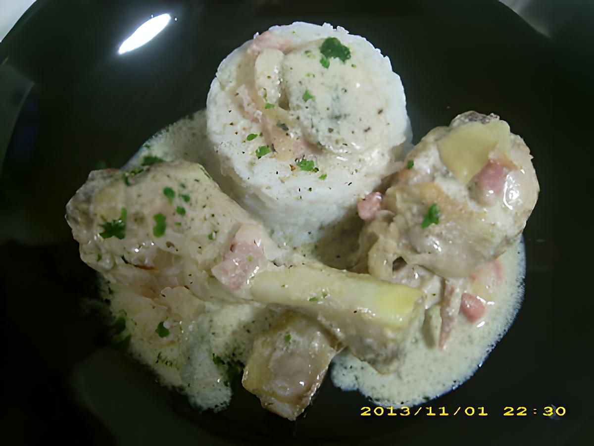 recette pilons de poulet à la crème