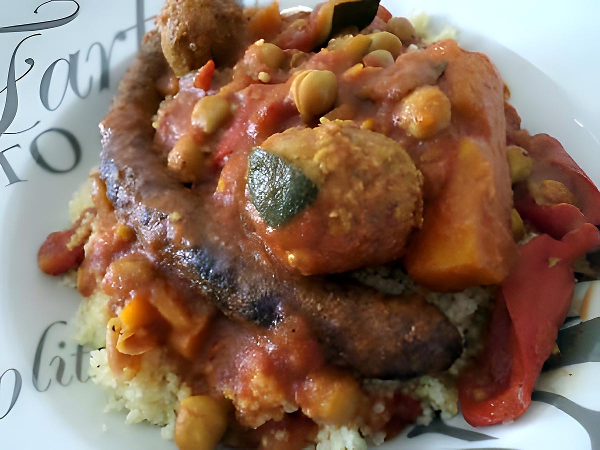 recette Couscous aux merguez - boulettes