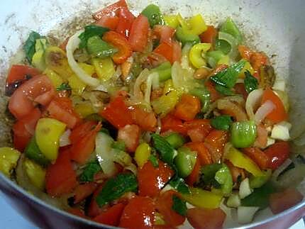 recette filet de poisson au brin de légumes ensoileillés.