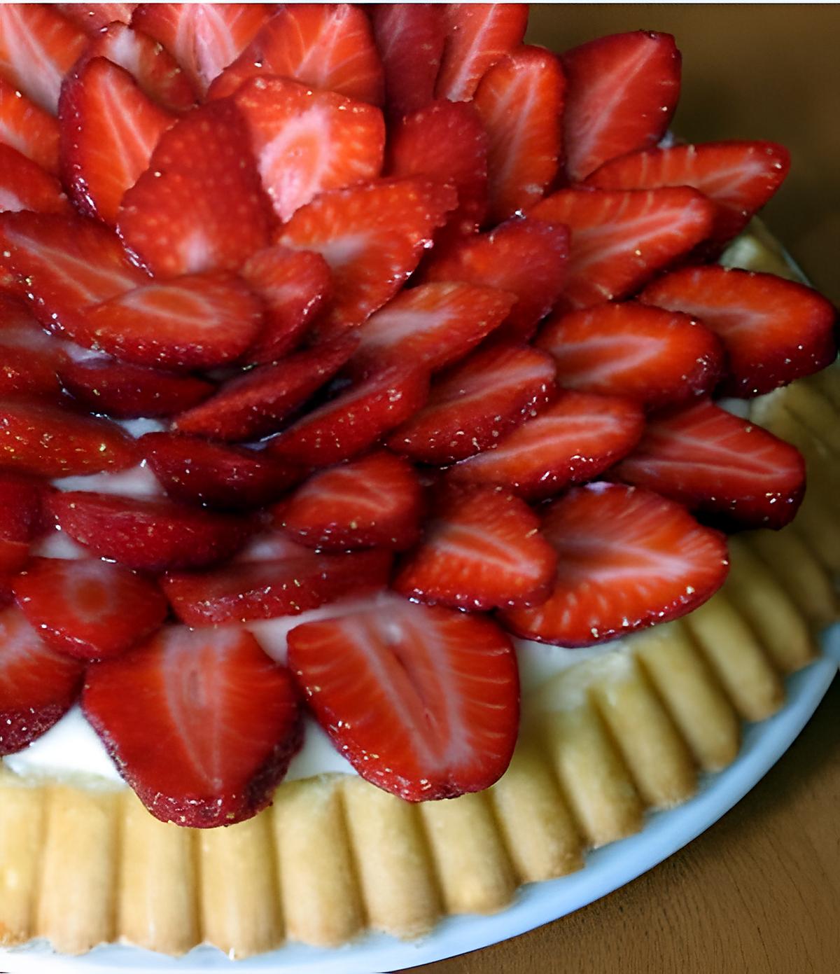 recette Tarte aux fraises à la génoise