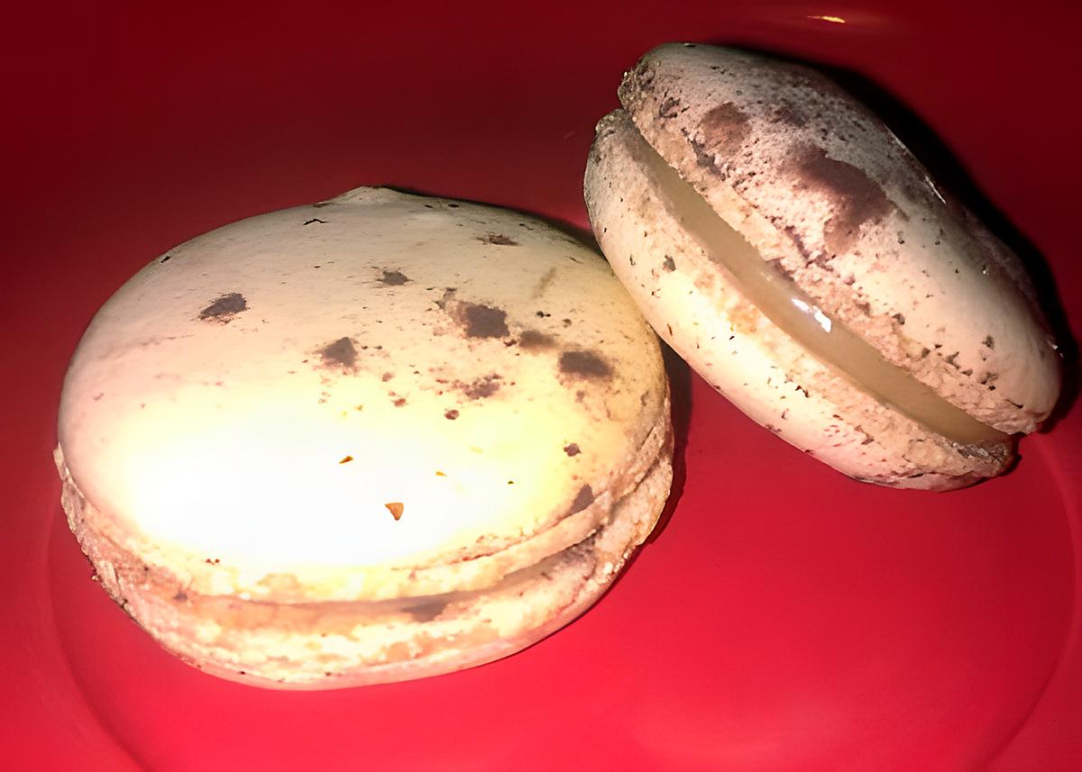 recette ~ Macaron au caramel à la banane ~