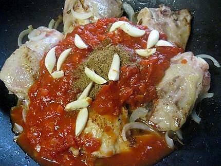 recette Pillons de poulet à la sauce tomates Massalé.