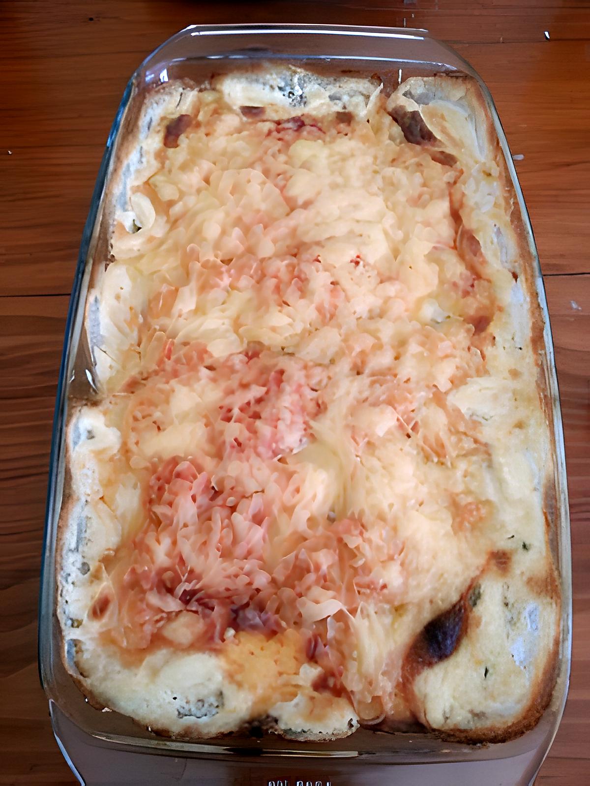 recette Gratin de pommes de terre aux lardons