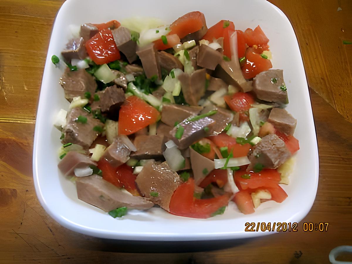 recette Salade de langue de  boeuf .