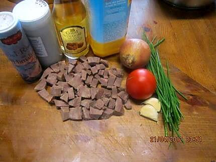 recette Salade de langue de  boeuf .