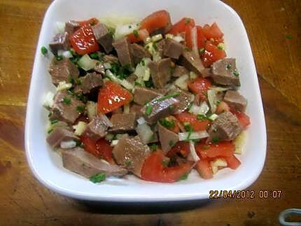 recette Salade de langue de  boeuf .