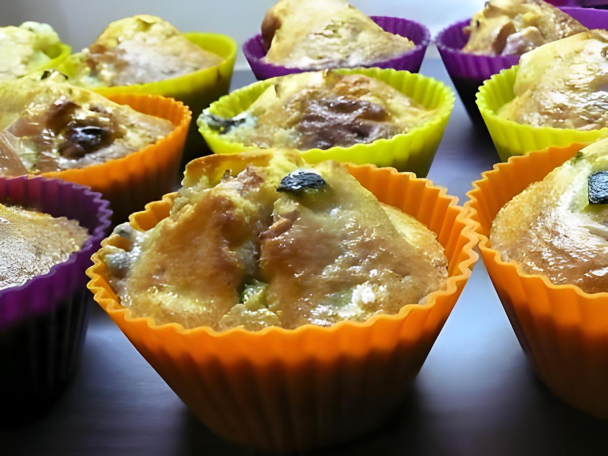 recette Mini cakes courgettes, roquefort et bacon