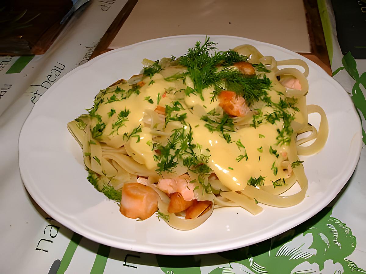 recette linguine al salmone e salsa al limone ( linguine au saumon et sauce au citron )