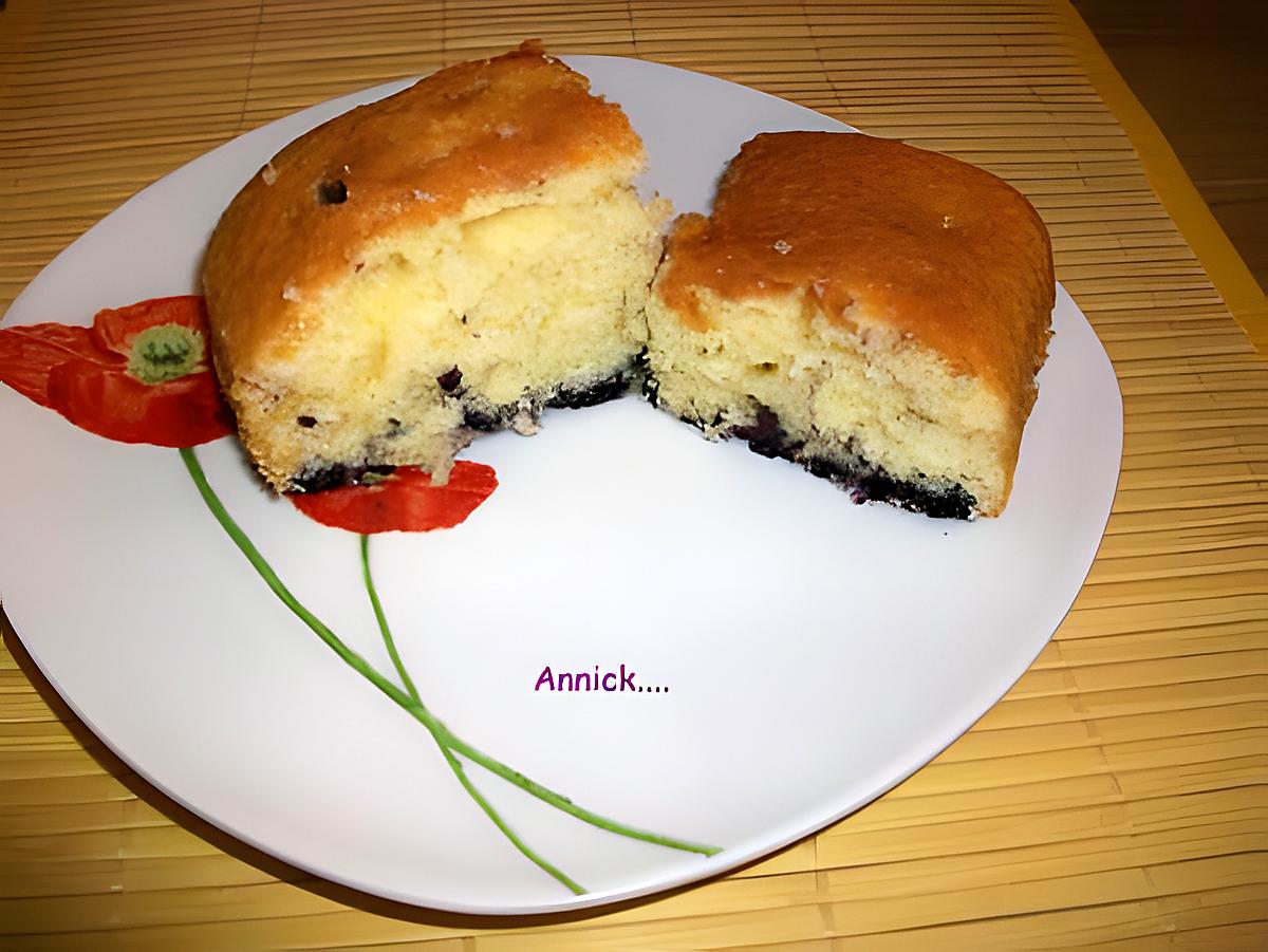 recette Gateau au yaourt sur lit de myrtilles