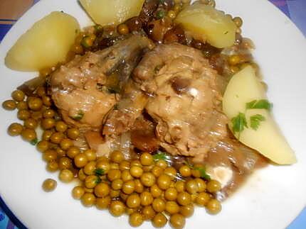 recette FRICASSEE DE PINTADE ECHALOTES ET CHAMPIGNON S