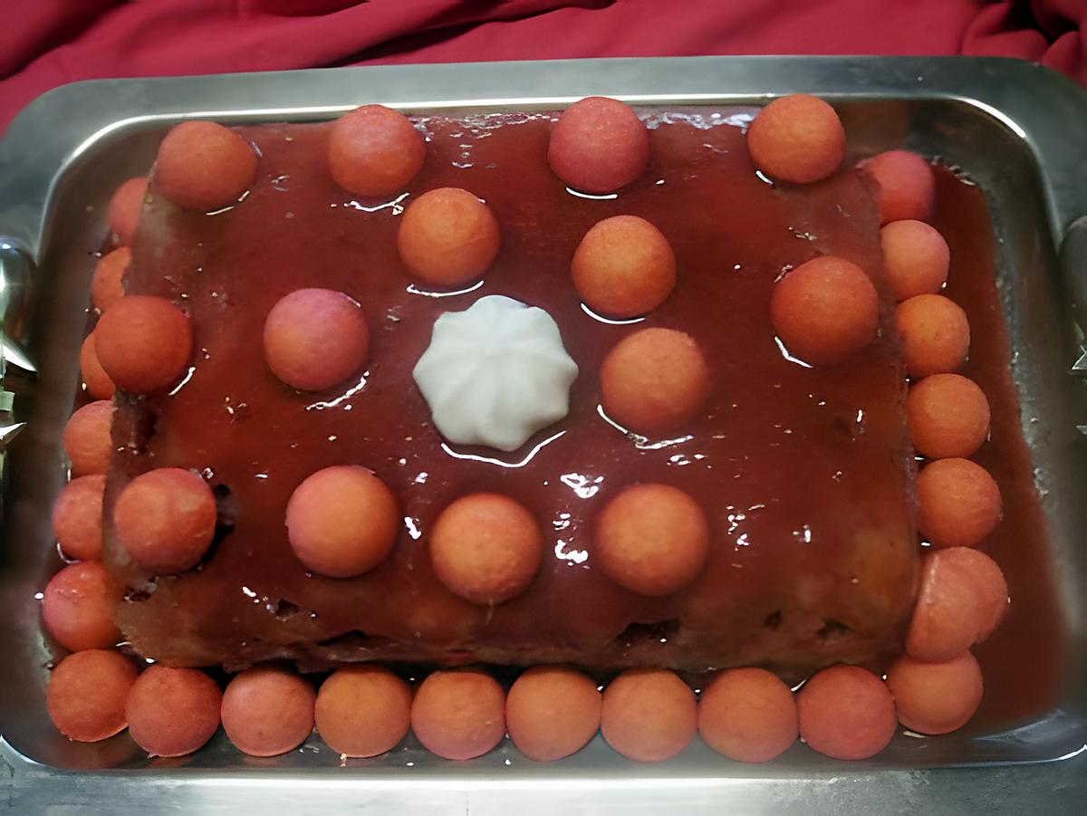 recette Gateau aux bonbons fraises , micro-ondes.