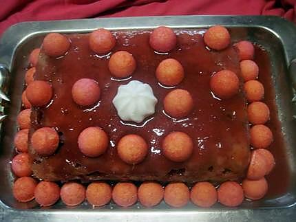 recette Gateau aux bonbons fraises , micro-ondes.