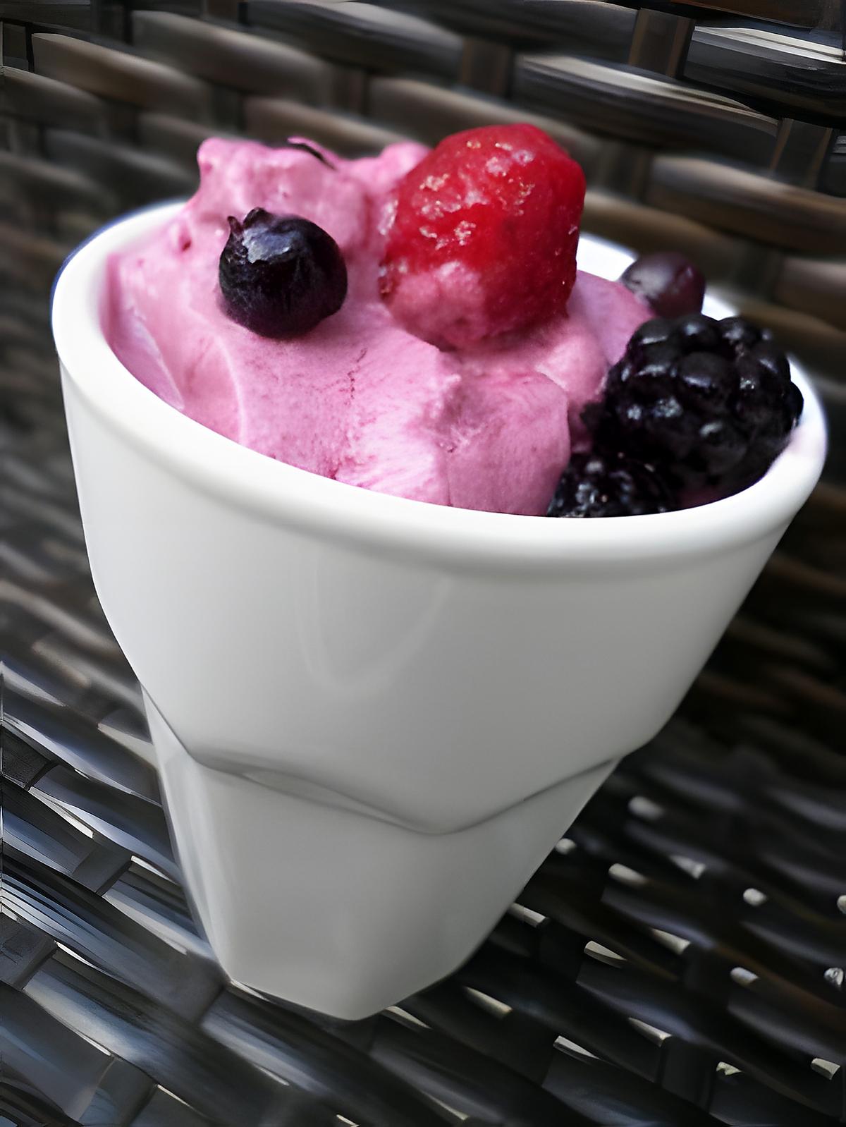 recette Mousse aux  fruits rouges et mascarpone