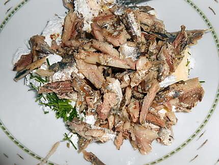 recette DINER  AVEC  TOAST : 1) RILLETTES DE  SARDINES