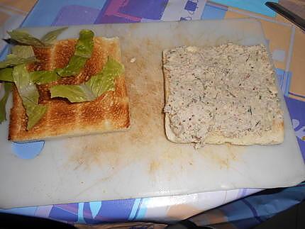 recette DINER  AVEC  TOAST : 1) RILLETTES DE  SARDINES