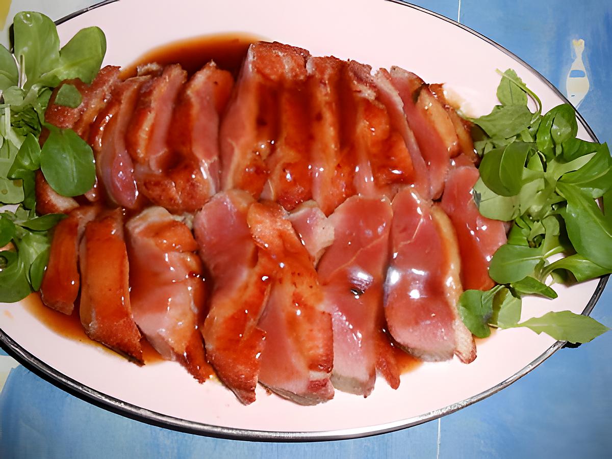 recette Magret de canard sauce miel et vinaigre de xérés