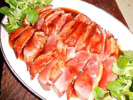 recette Magret de canard sauce miel et vinaigre de xérés