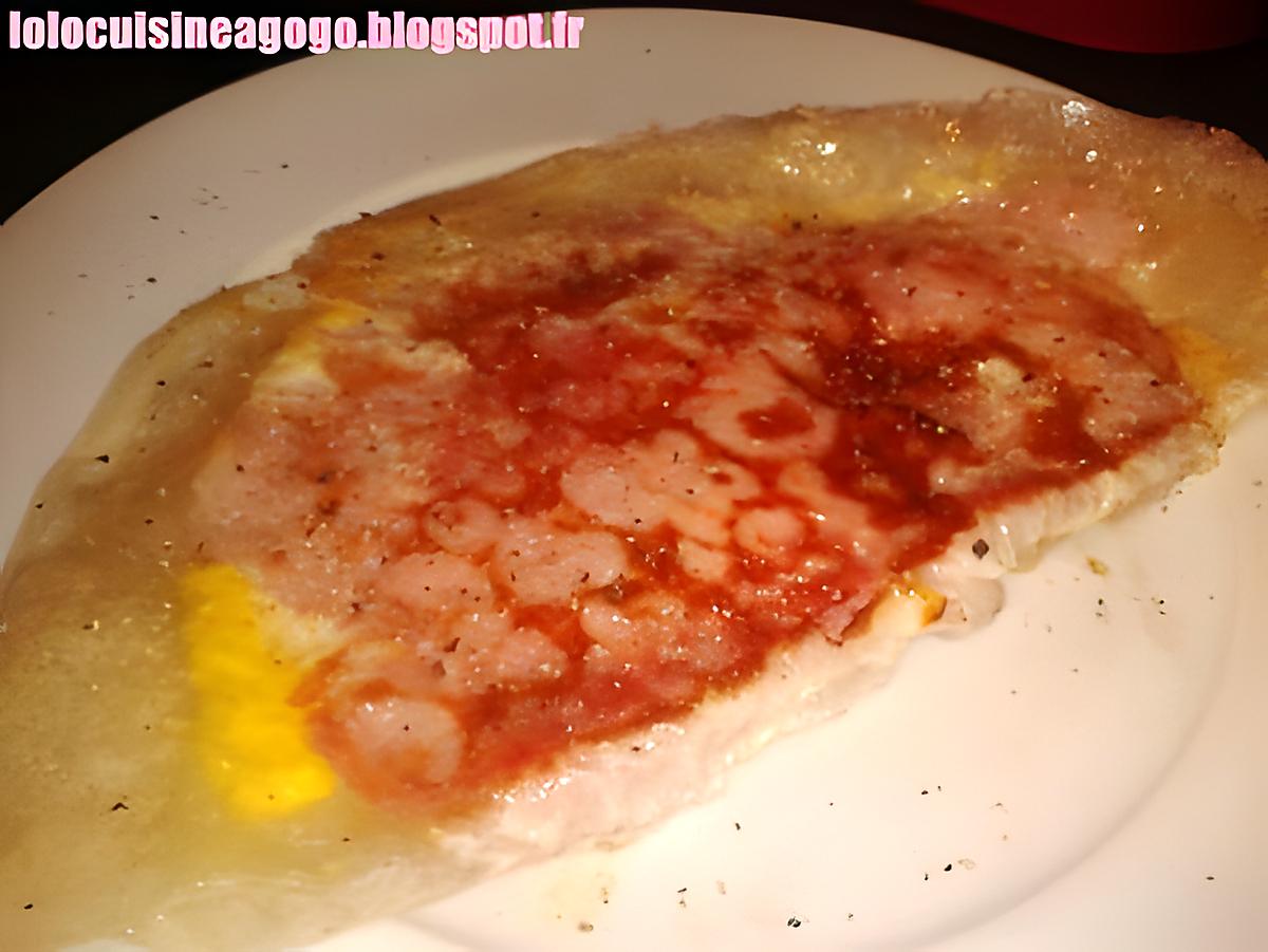 recette Crêpe de brick salé (fromage, jambon, tomate, oeuf)