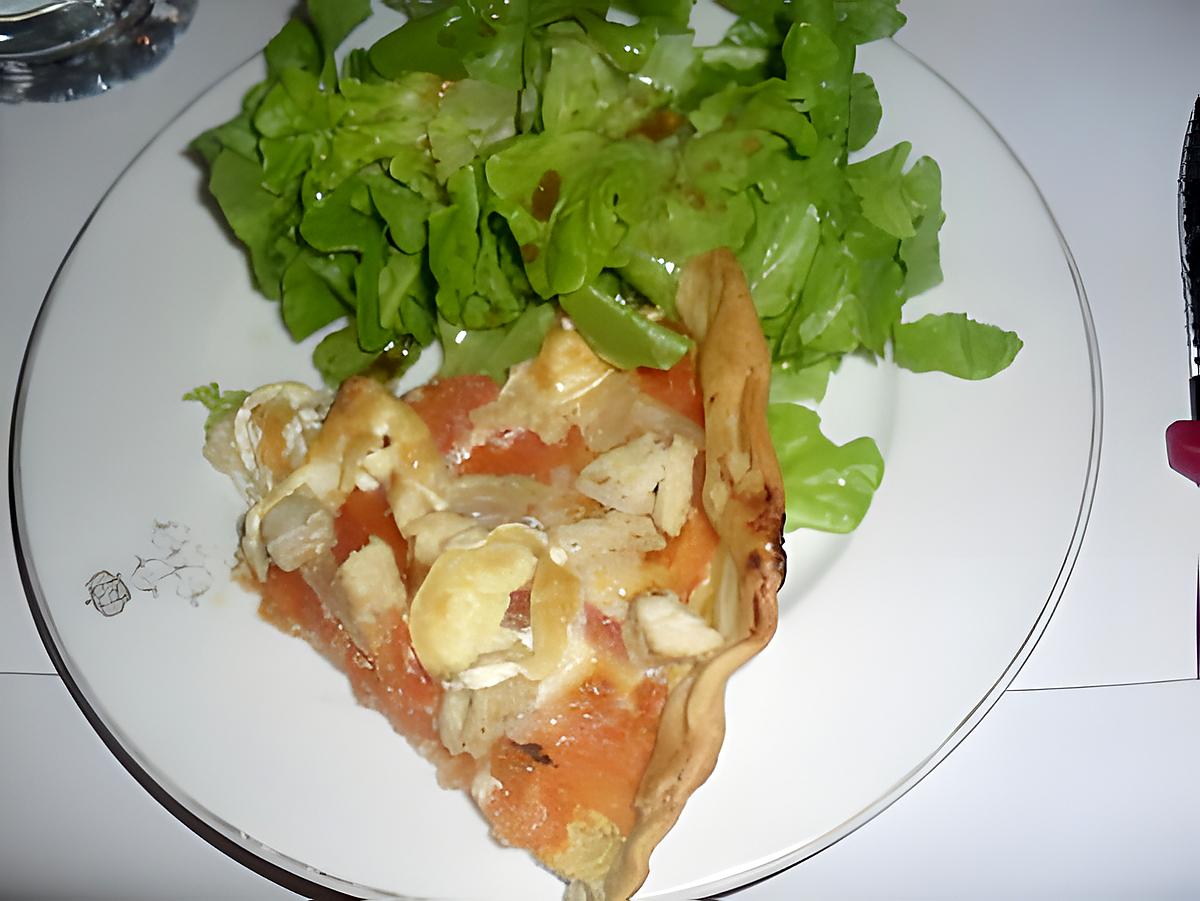 recette Tarte poulet , tomates et chevre