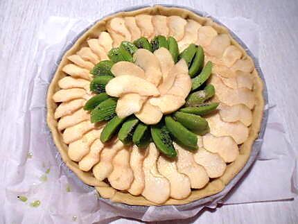 recette Tarte aux pommes et aux kiwis