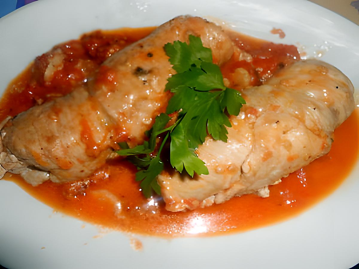 recette INVOLTINI  D'ESCALOPES   DE  PORC