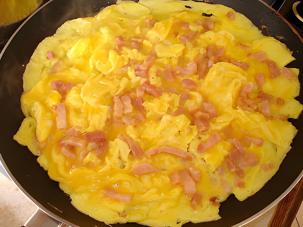 recette Omelette aux lardons