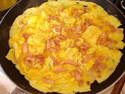 recette Omelette aux lardons