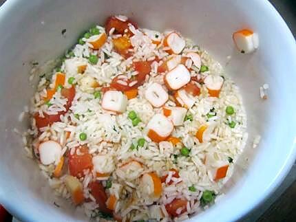 recette riz aux restes accompagner d'un filet de poisson  cabillaud..