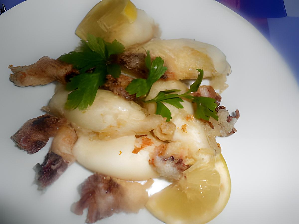 recette CALAMARETTI  FRITTI   (PETITS CALAMARS FRITS)