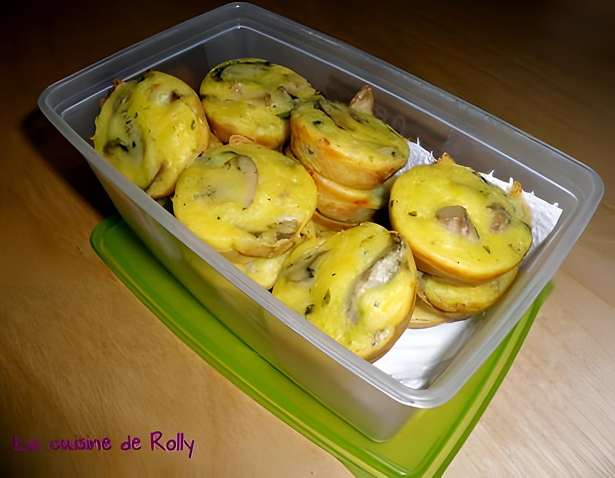 recette Mini moelleux champignons et comté