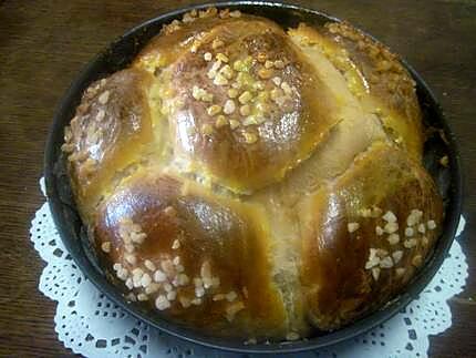 recette Brioche  au beurre et fruits confits.