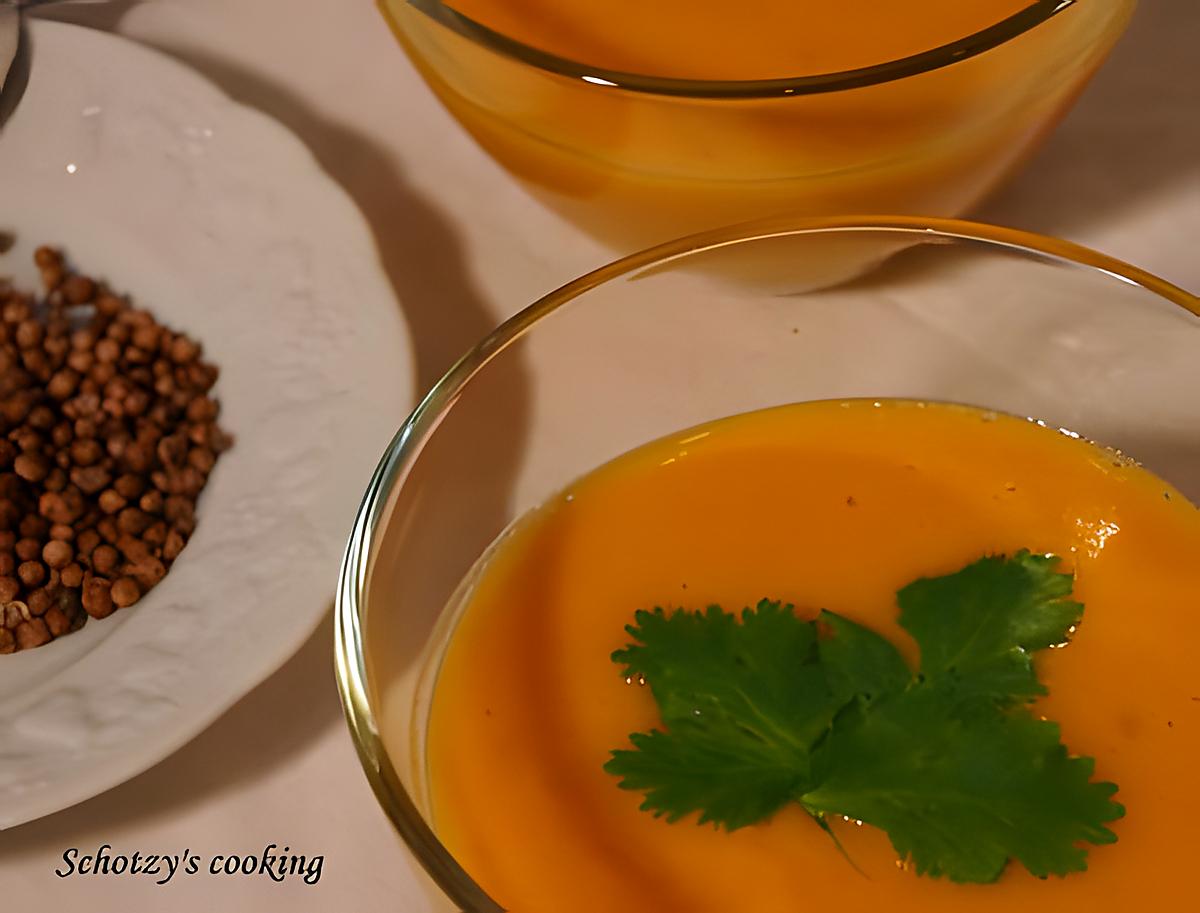 recette Velouté de carottes à l'orange & aux épices