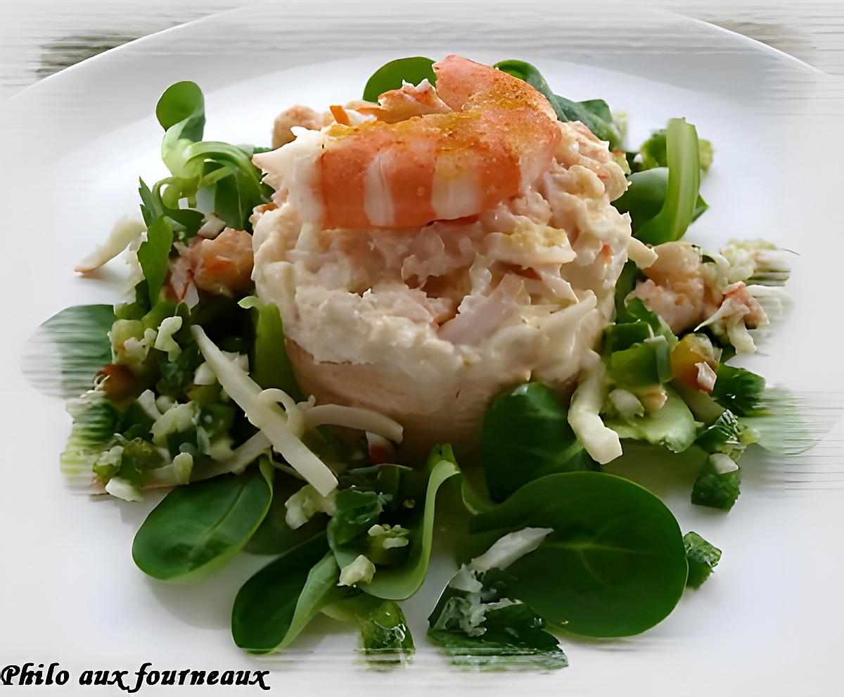 recette Timbale de crabe à la bisque de homard