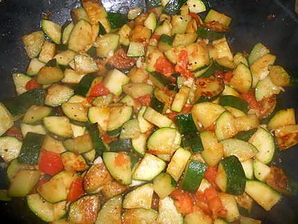 recette Courgettes sautées a l ail et paprika