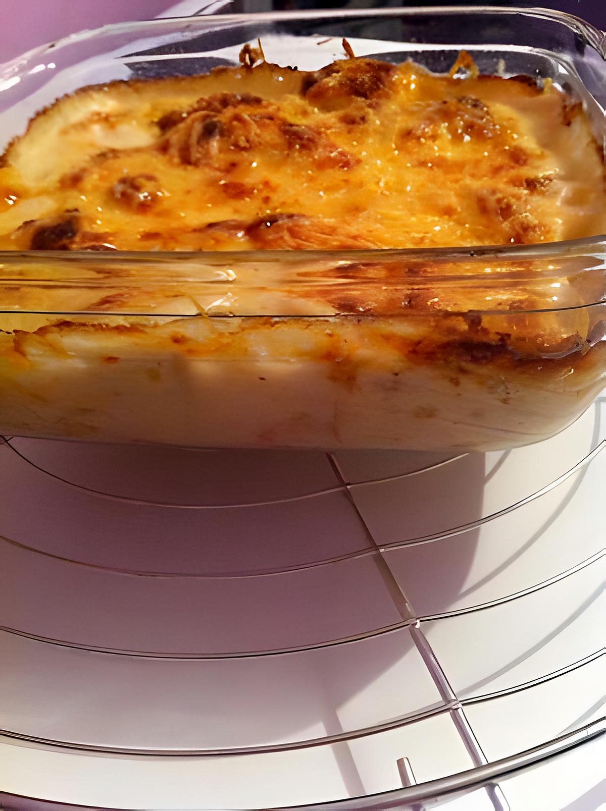 recette Gratin Saumon crevettes