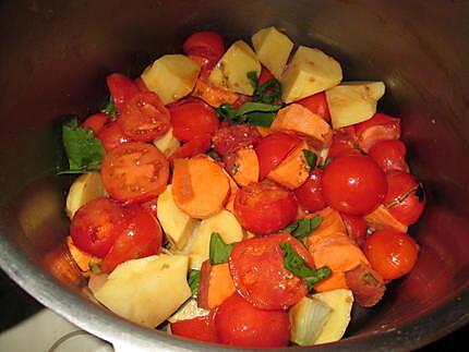 recette potage patate douce ,p de terre  ,tomates   et ma patate douce   idée  de  katceleau