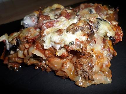 recette Lasagnes aubergines et roquefort