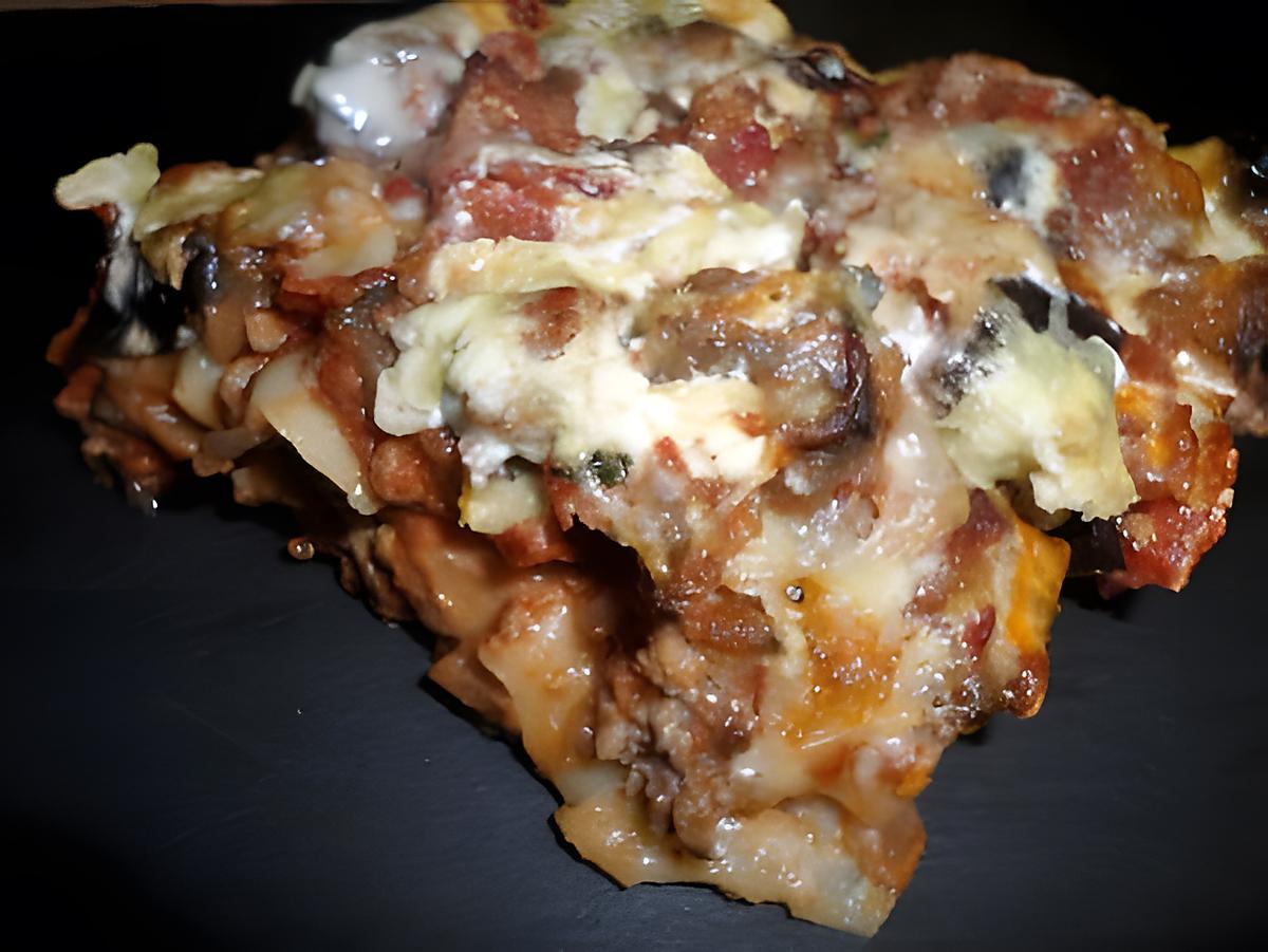 recette Lasagnes aubergines et roquefort