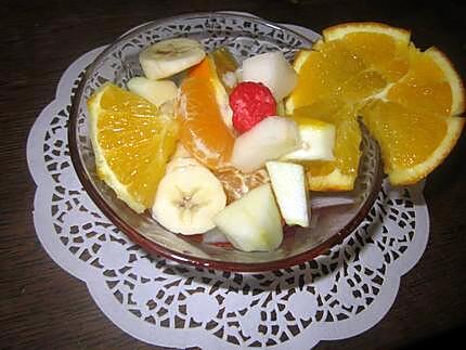 recette Salade de fruits au vin blanc.