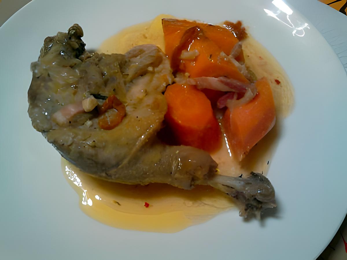 recette cuisses de canard aux carottes