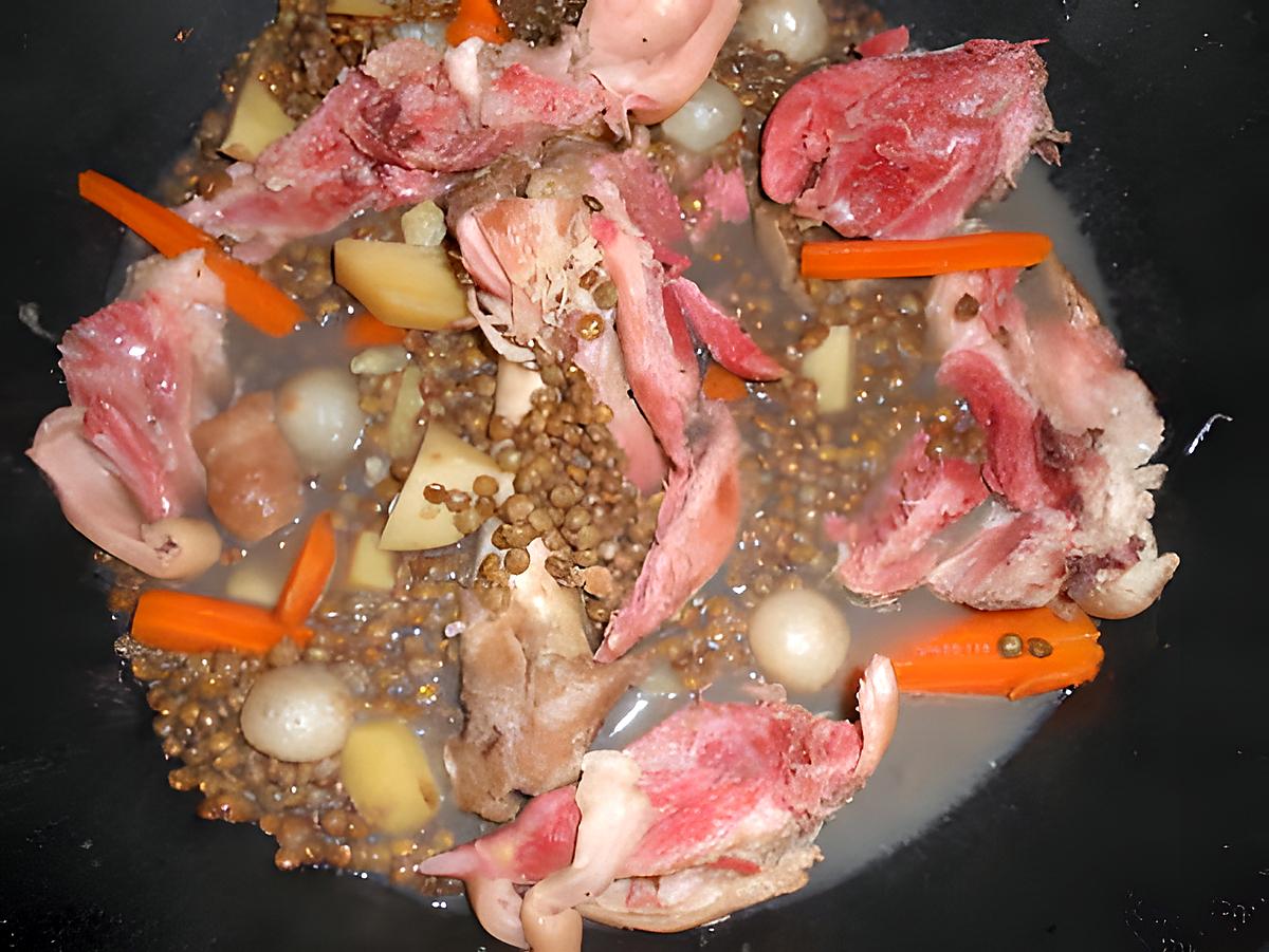 recette Jarret de porc aux lentilles du puy