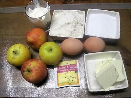 recette Gâteau aux pommes  et caramel au micro-ondes.