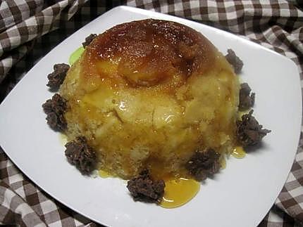 recette Gâteau aux pommes  et caramel au micro-ondes.