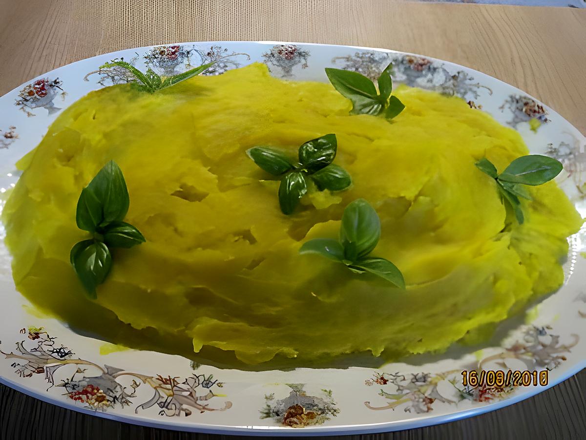 recette purée de potimarron au basilic.