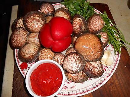 recette Amandes de mer farcies a la catalane