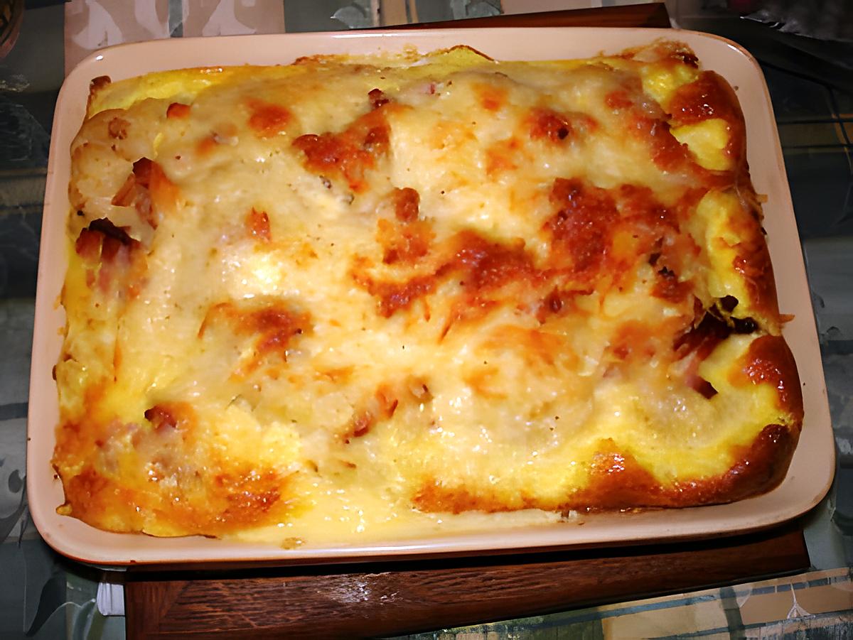 recette Gratin de chou fleur aux lardons(très rapide)